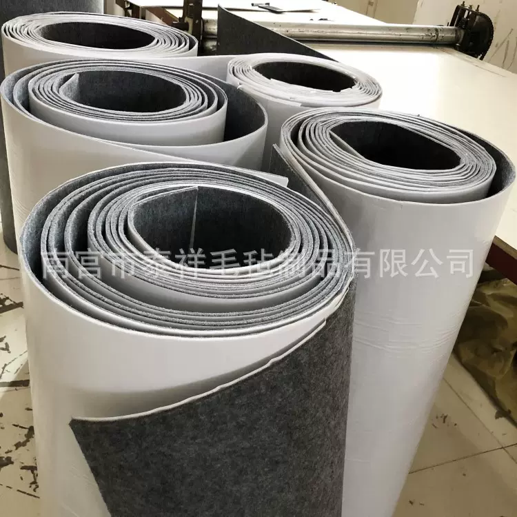 供应2MM彩色毛毡布 彩色涤纶针刺毛毡 彩色工艺化纤毛毡布布料