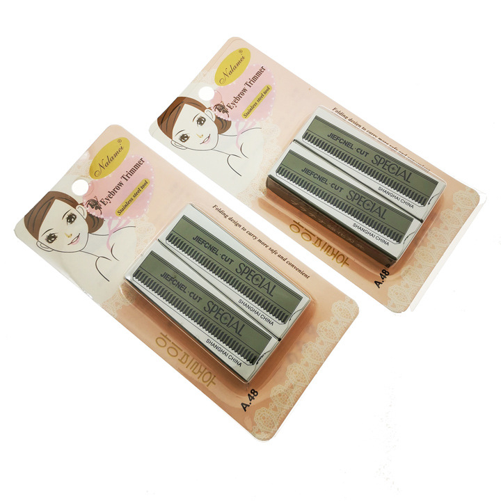 H1216 1 + 1 dos cajas ceja trimmer ceja raspador ceja afeitadora suministros de belleza dos yuanes tienda al por mayor distribución