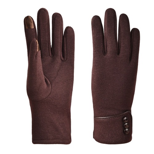 Non-falling velvet gloves plus velvet autumn and winter warm gloves touch screen women's cotton student cycling and driving outdoor cycling gloves