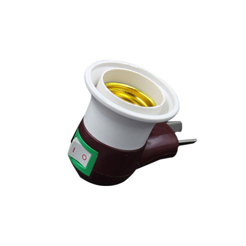 With switch socket conversion plug E27E22 wall-mounted Luo mouth lamp holder LED energy-saving lamp movable lamp holder