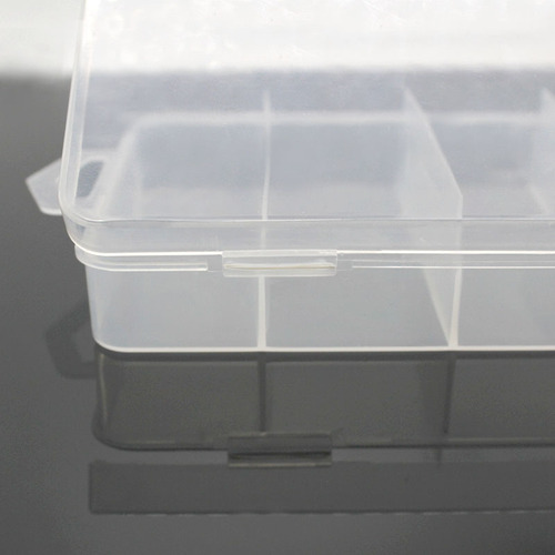 Transparent PVC plastic set of five-grid lure box, fishing box, five-grid medium box, bait box, fishing gear