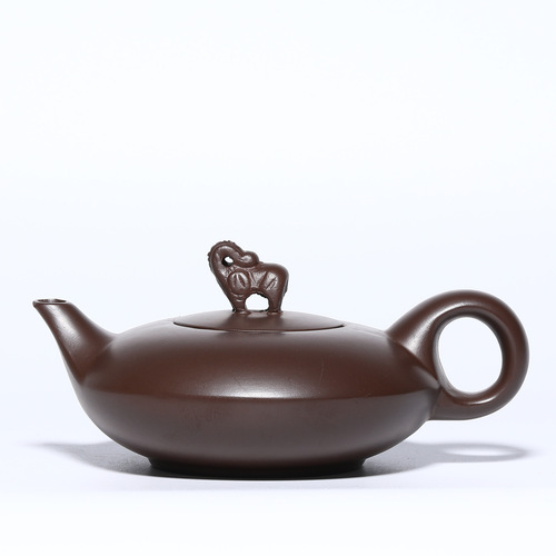 Order one purple clay elephant pot as a gift from the manufacturer, with the item being shipped directly from Yixing, featuring auspicious and lucky designs, and offering wholesale tea pots and tea sets.