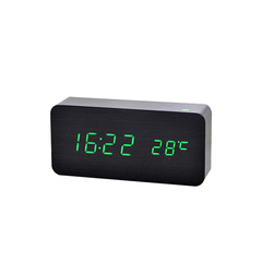 Source manufacturer led wooden clock electronic clock creative wooden digital clock voice controlled thermometer electronic alarm clock