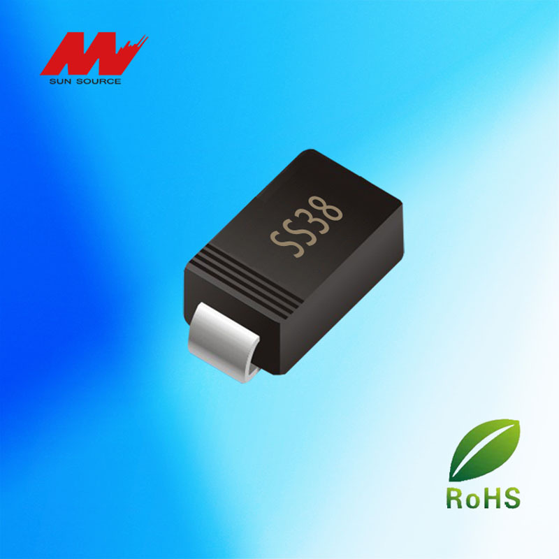 贴片肖特基二极管SS38/SK38 3A 80V SMA/SMB电源用肖特基管