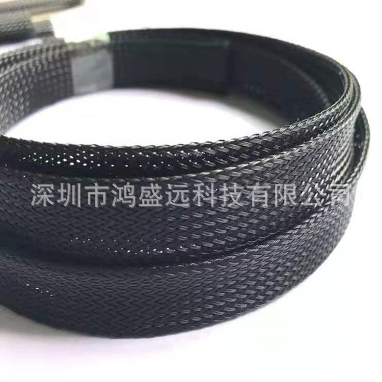 电线电缆线束保护套阻燃散热PET伸缩网管圆形全胶丝网纹管绝缘管