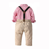 Осенний детский комплект, лонгслив, рубашка, галстук-бабочка, штаны, европейский стиль, 4 предмета