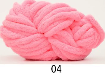 Super‑chunky Iceland chenille yarn, polyester, 2 cm thick single‑strand, 250 g bundle