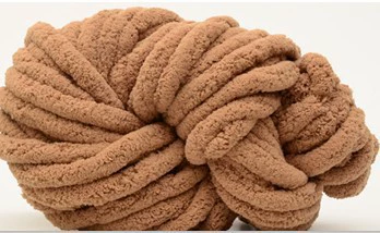 Super‑chunky Iceland chenille yarn, polyester, 2 cm thick single‑strand, 250 g bundle