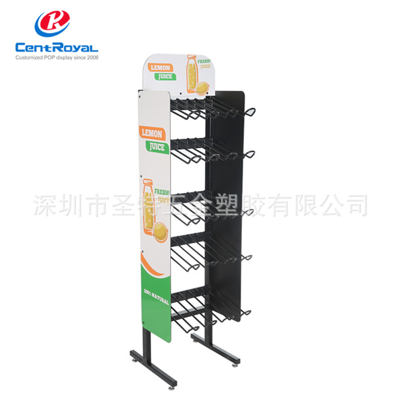 饮料展架 金属焊接烤漆工艺立式商场超市饰品饮料展示架