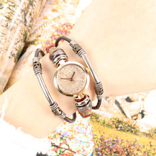 跨境速卖通民族风手表女士时尚水钻手链表女款女小表盘真皮国潮