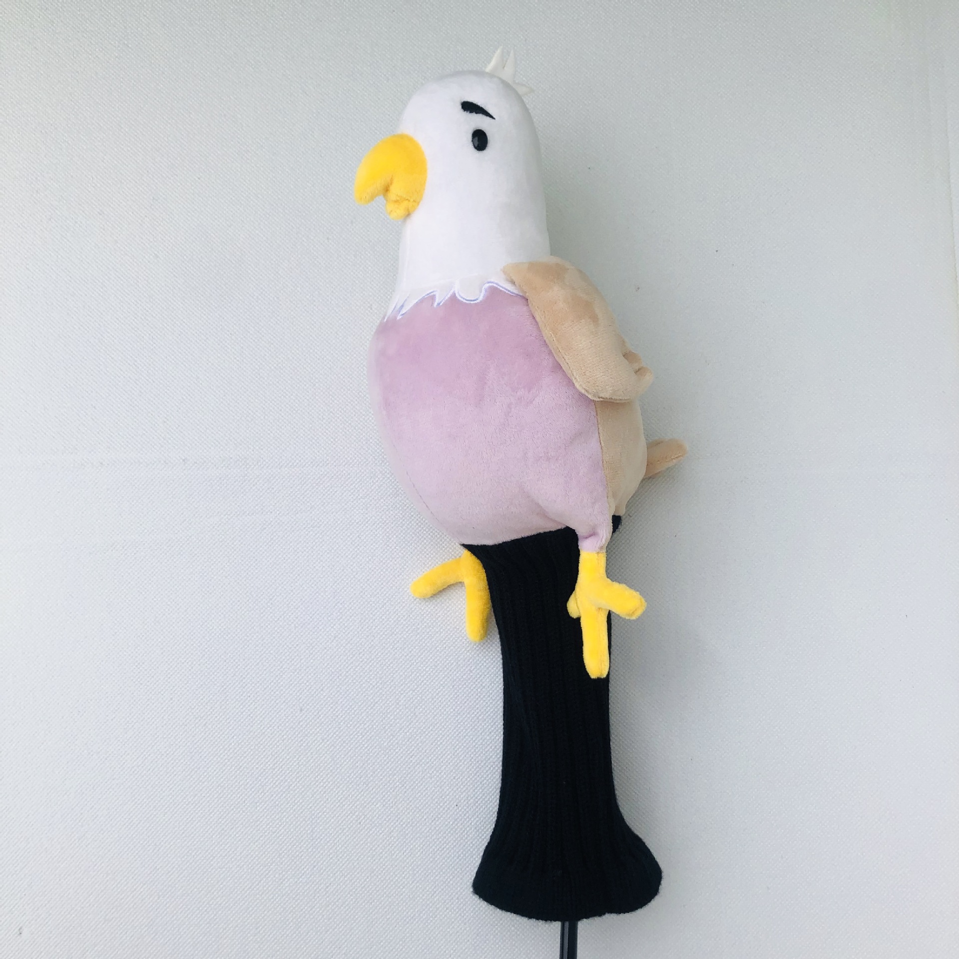 Venta caliente transfronteriza juego de poste de golf juego de poste de madera de punto lindo juego de sombrero de animal de peluche venta directa de fábrica al por mayor