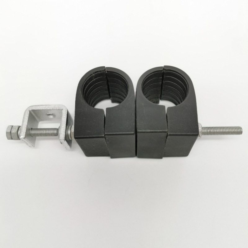 现货5/4双联双孔不锈钢普通型馈线卡黑色线缆固定线卡