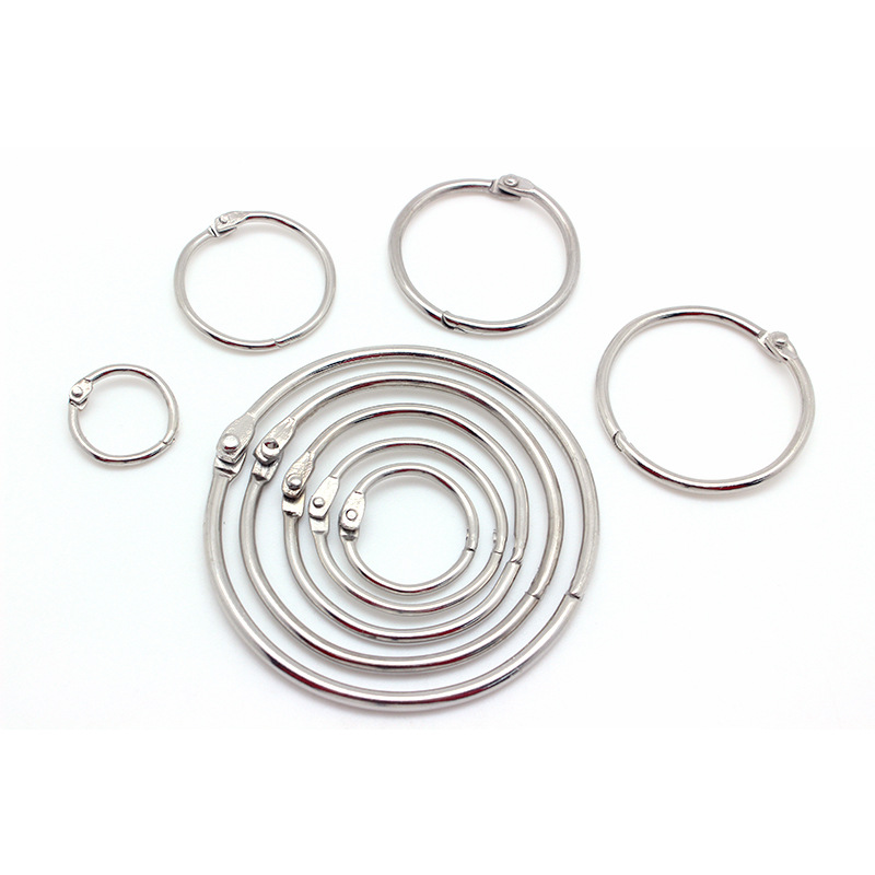 金属开口活页环活动扣卡片圈 装订铁环书圈DIY收纳环装订铁圈批发