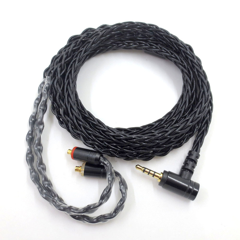 Suitable for Shure Se215 Se535 Se846 8-Core Single Crystal Copper Silver-Plated Mmcx Headphone Upgrade Cable Suitable for Shure Se215 Se535 Se846 8-Core Single Crystal Copper Silver-Plated Mmcx Headphone Upgrade Cable