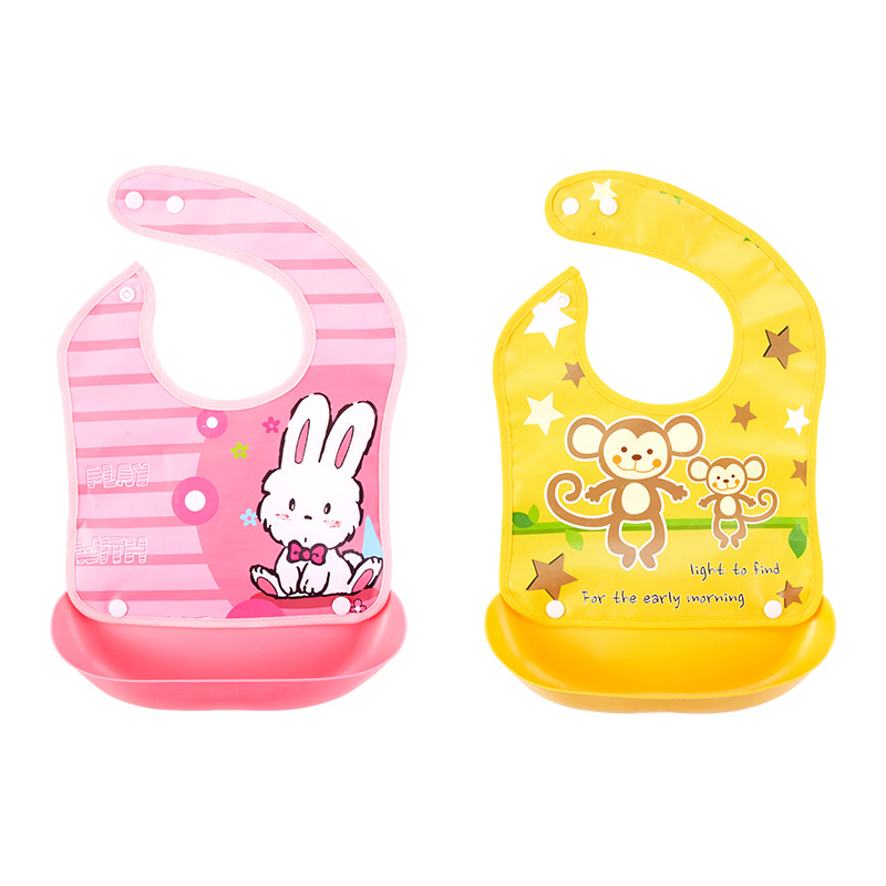 Children's big waterproof three dimensional silicone eating bib for…