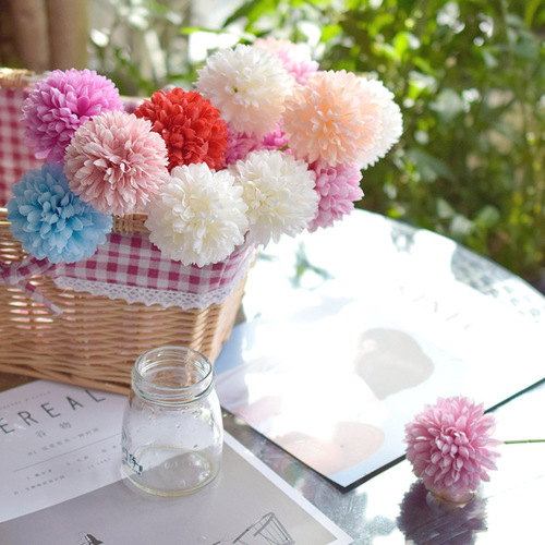 Wedding simulation flower dandelion ball hyacinth simulation hydrangea bride bouquet photography immortal flower fake flower