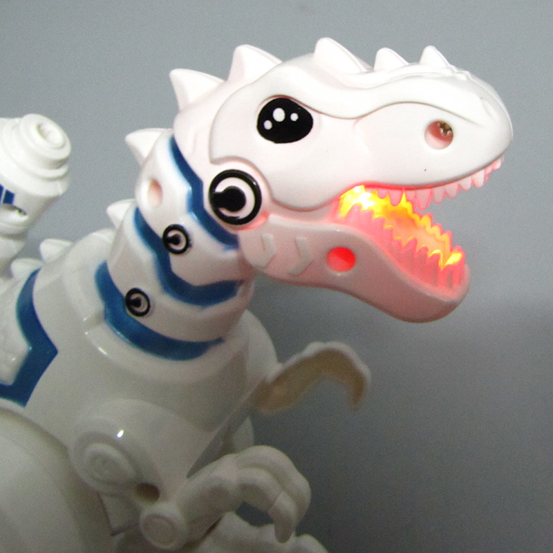 Nueva eléctrico lucha contra la maquinaria Tyrannosaurus luz música automática para caminar puesto de luz Venta caliente al por mayor juguetes de los niños