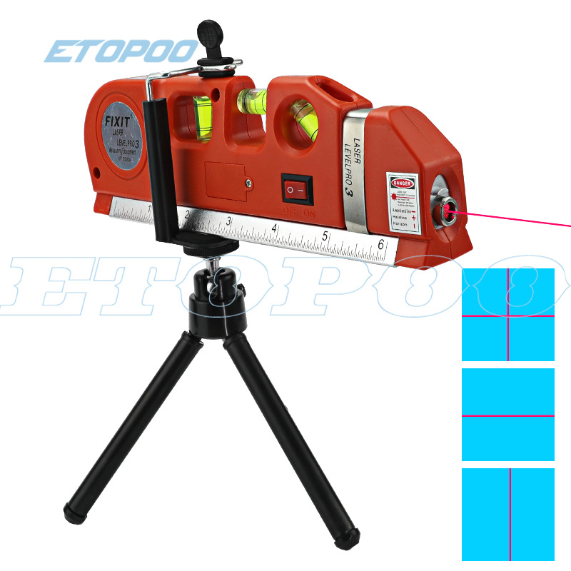 HUOTO Multifuncional Laser Level Point/Line/Cross Line 4 en 1 Laser Level Threader Explosión