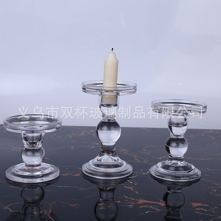 Velas europeas, candelabros de cristal creativos románticos modernos, adornos de decoración del hogar, candelabros coloridos de columna romana de tres piezas