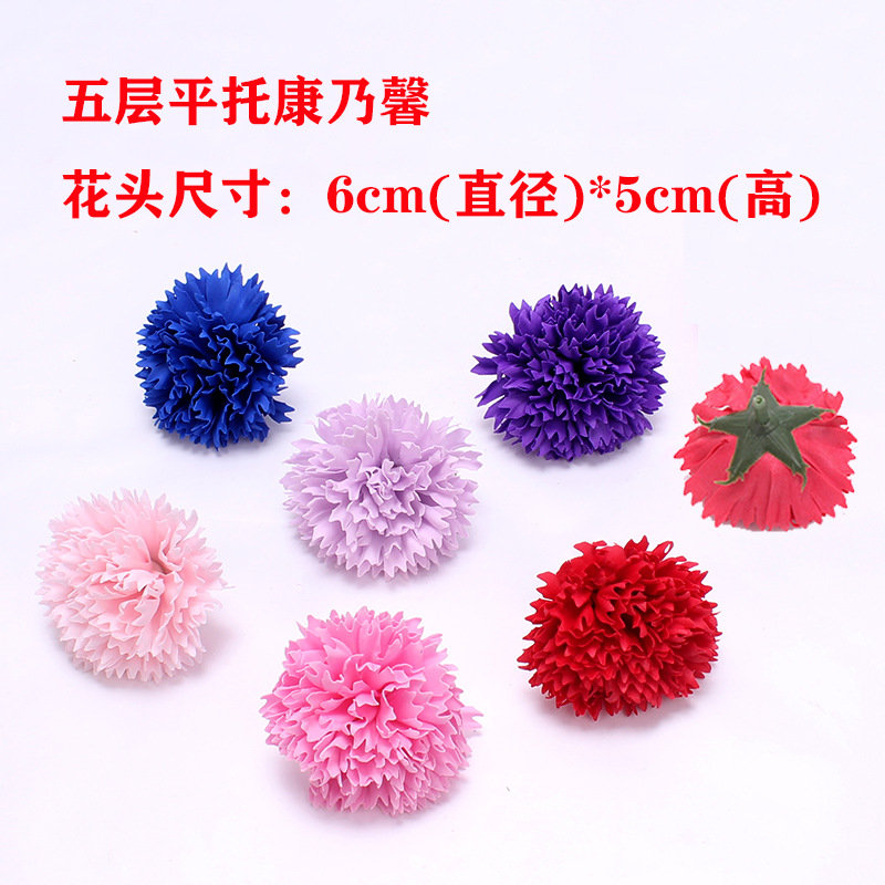 Flores artificiales de jabón, cabezas de flores de jabón para el Día de la Madre, claveles de jabón simulados con materiales para envolver flores, ramo de flores simuladas