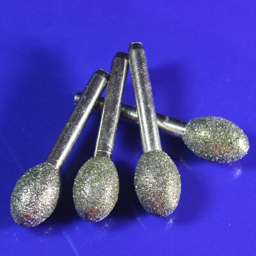 Diamond torch oval flakes 46 mesh coarse sand 6mm handle grinding and polishing jade lettering peeling alloy grinding head