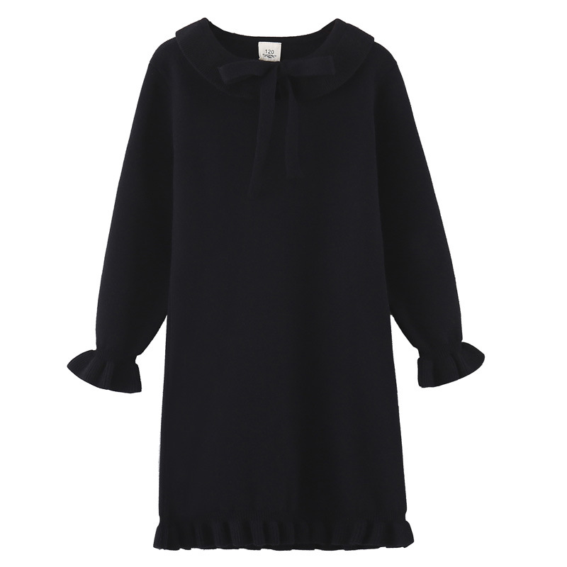 Ropa para padres e hijos vestido de suéter para niñas 2023 ropa de otoño e invierno para niños estilo coreano niña estilo occidental vestido de princesa de punto