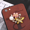 Footwear buckle, accessory with butterfly, decorations from pearl, suitable for import, flowered, wholesale