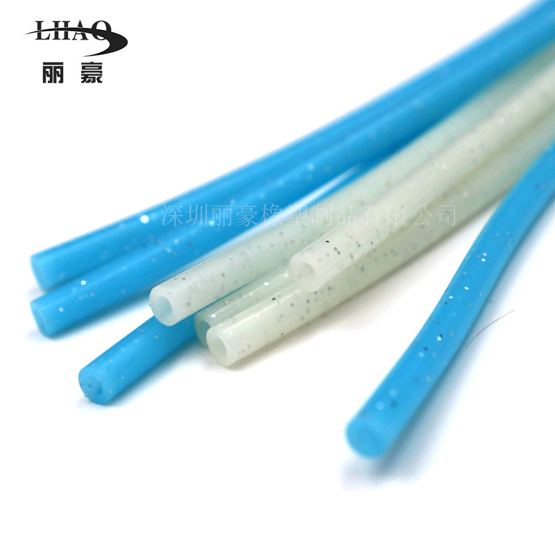 银光夜光硅胶管 荧光装饰晨星条 水上线闪光软矽橡膠套管2.5*4.6
