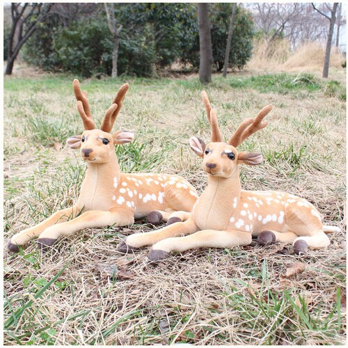 Simulated sika deer plush toys, dolls, scene layout, photography props, dolls, gifts, simulated animals wholesale