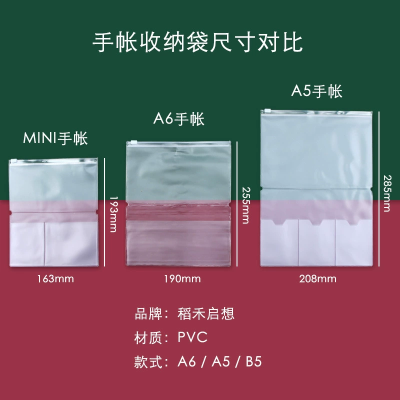 Laptop, book for business cards, storage bag PVC with zipper, 5A, 6b, tear-off sheet
