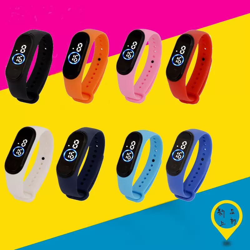 硅胶防水LED手表时尚潮流学生情侣运动防水触控led电子手表