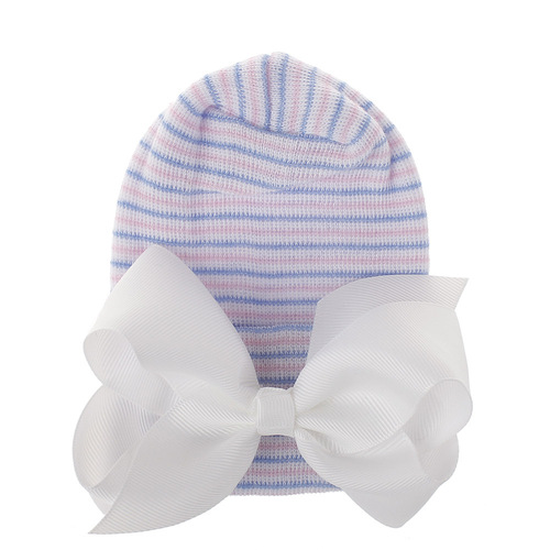 Baby hat winter hat fetal hat double thickened bow hat baby European and American new hospital hat