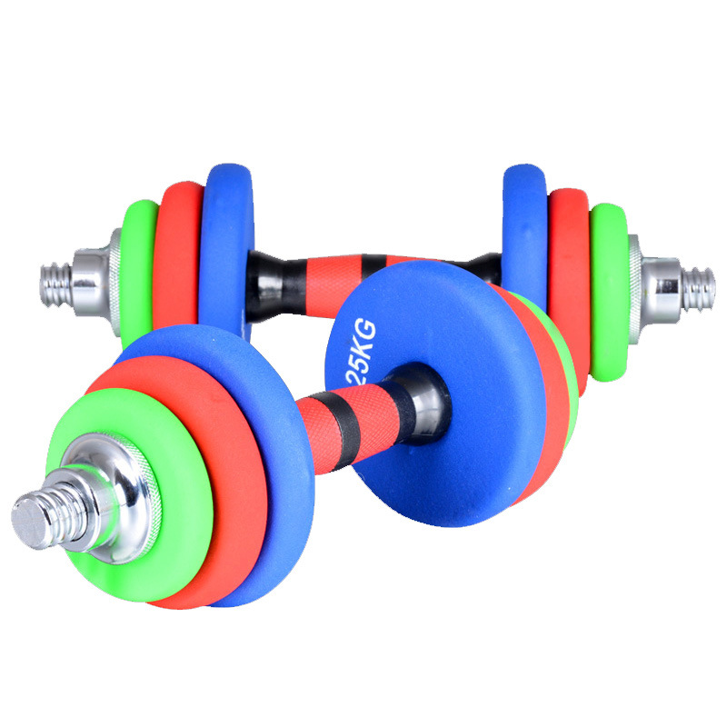 De plástico recubierto de hierro fundido mancuerna peso ajustable mancuerna de doble uso unisex Barbell desmontable mancuerna