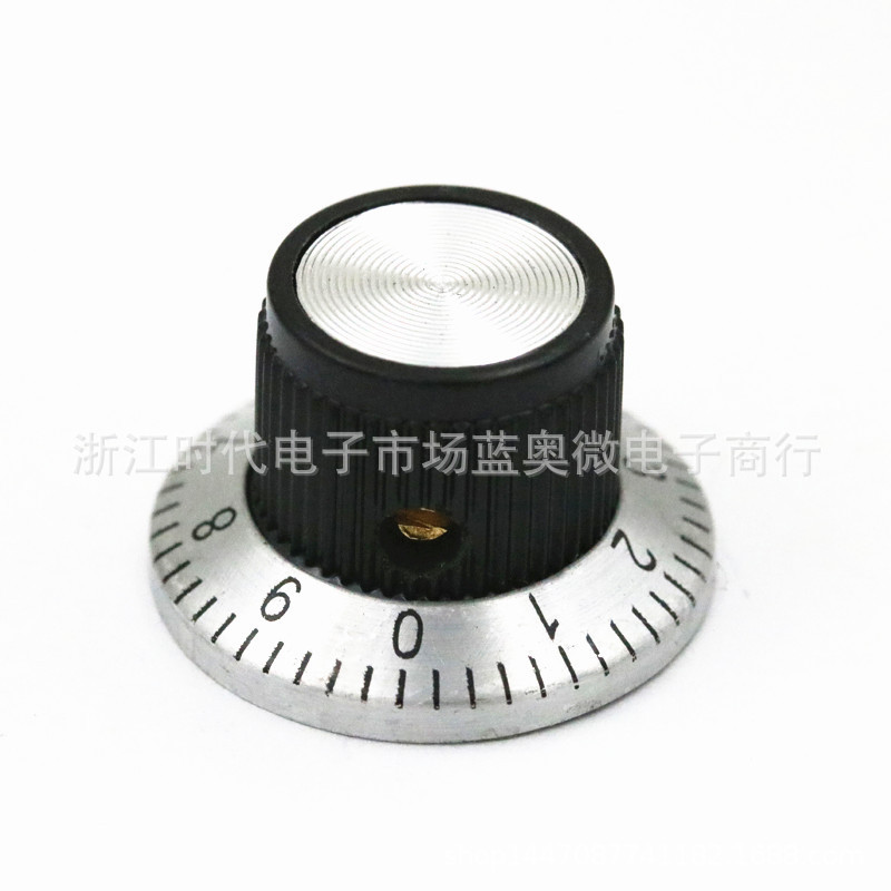 带数字刻度盘 金属面 电位器旋钮 C3 C-3 6MM 23X14 旋钮帽