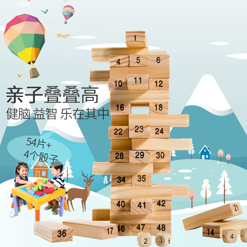 Tower, constructor, Jenga, toy for adults, board game, family style
