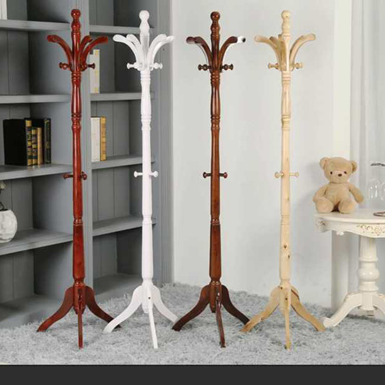 Solid Wood Coat Rack Floor Hanger Cabinet Simple Bedroom Household Clothes Storage Rack Simple Modern Hanger