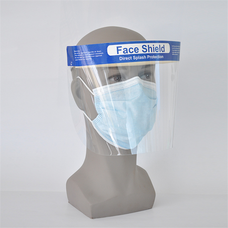 厂家现货PET高清透明防护面罩贴合头部防飞沫防护面罩
