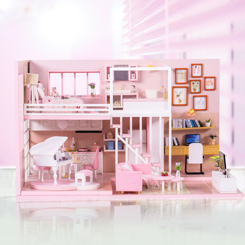 Quyiya Diy Cabin Villa Dreamy Girl Assembled Toy House Creative Birthday Gift For Girlfriend-中文