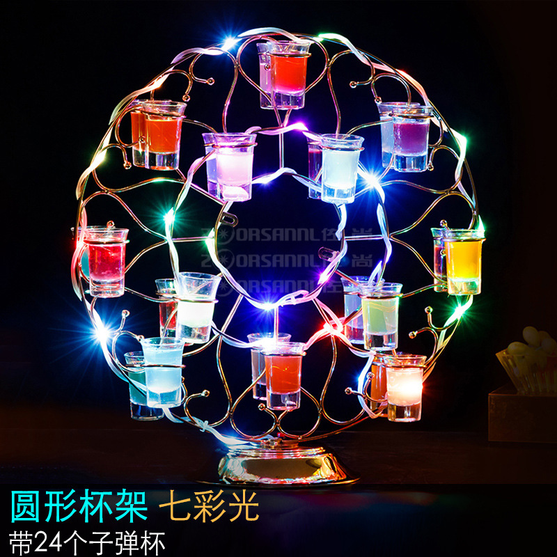 Bar club nocturno KTV estante del vino emisor de luz saxofón titular de la taza de bala titular de la taza de cóctel creativo titular de la taza de emisión de luz