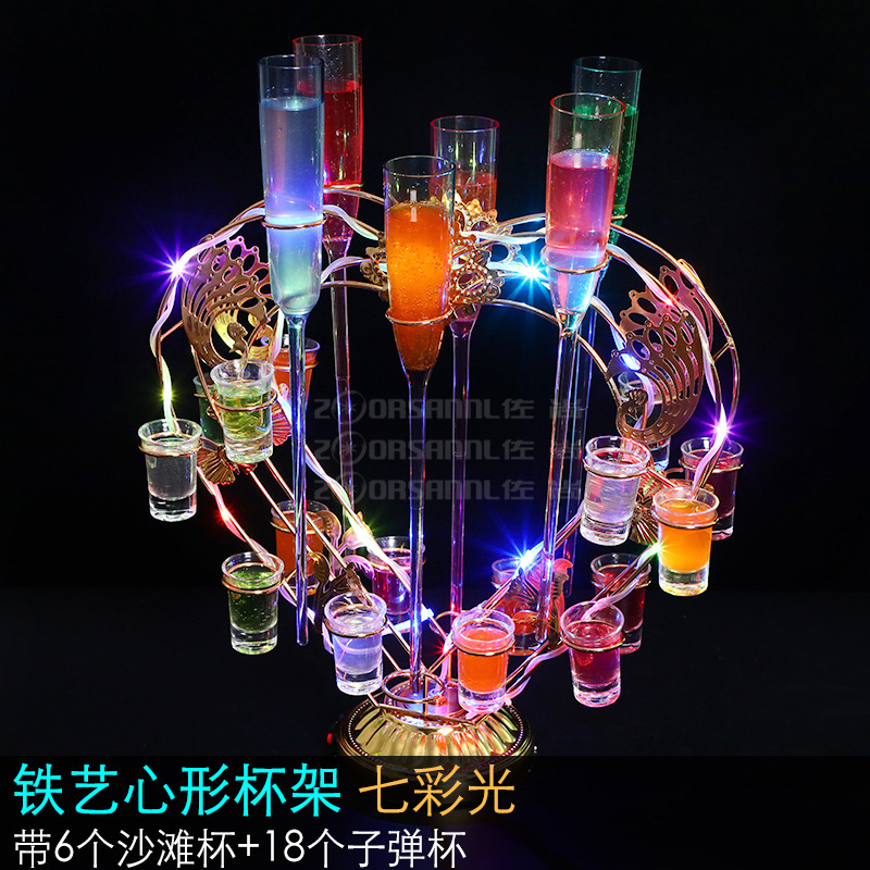 Bar club nocturno KTV estante del vino emisor de luz saxofón titular de la taza de bala titular de la taza de cóctel creativo titular de la taza de emisión de luz