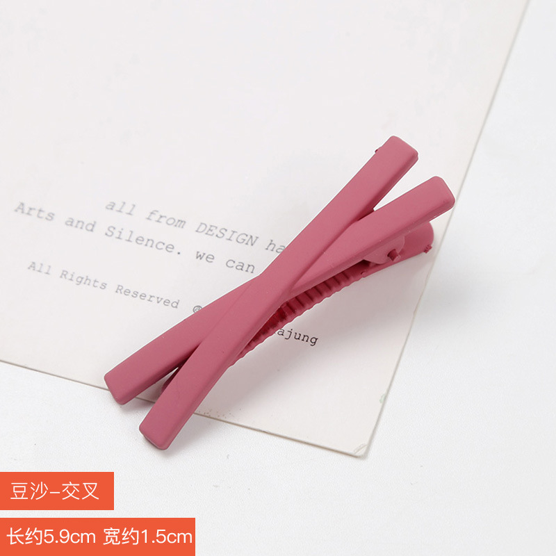 [Aiqi] Corea del Sur simple elegante color caramelo Cruz clip color Bangs clip Internet celebridad horquilla H0424