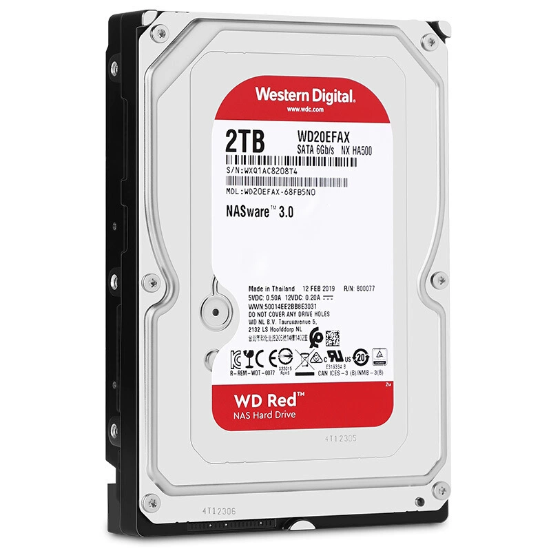 Красный диск 2ТБ SATA6GB/S 256М сетевое хранилище (NAS) жесткий диск (WD20EFAX)