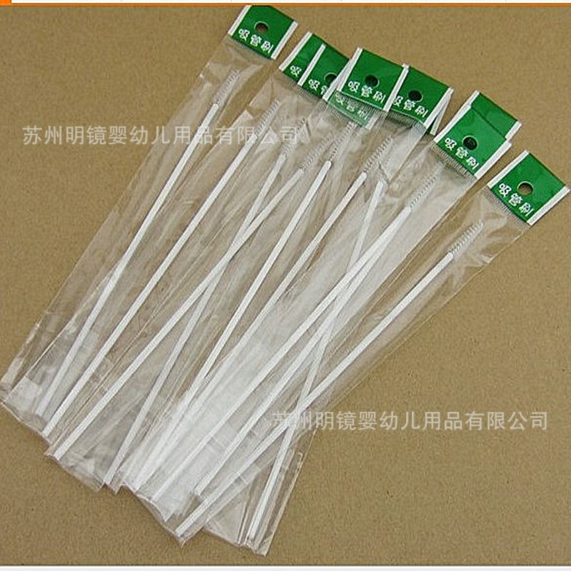 Фабрика оптом детская бутылочка для кормления чайник специальная соломенная щетка пластиковая соломенная щетка с упаковкой для чистки бутылочек