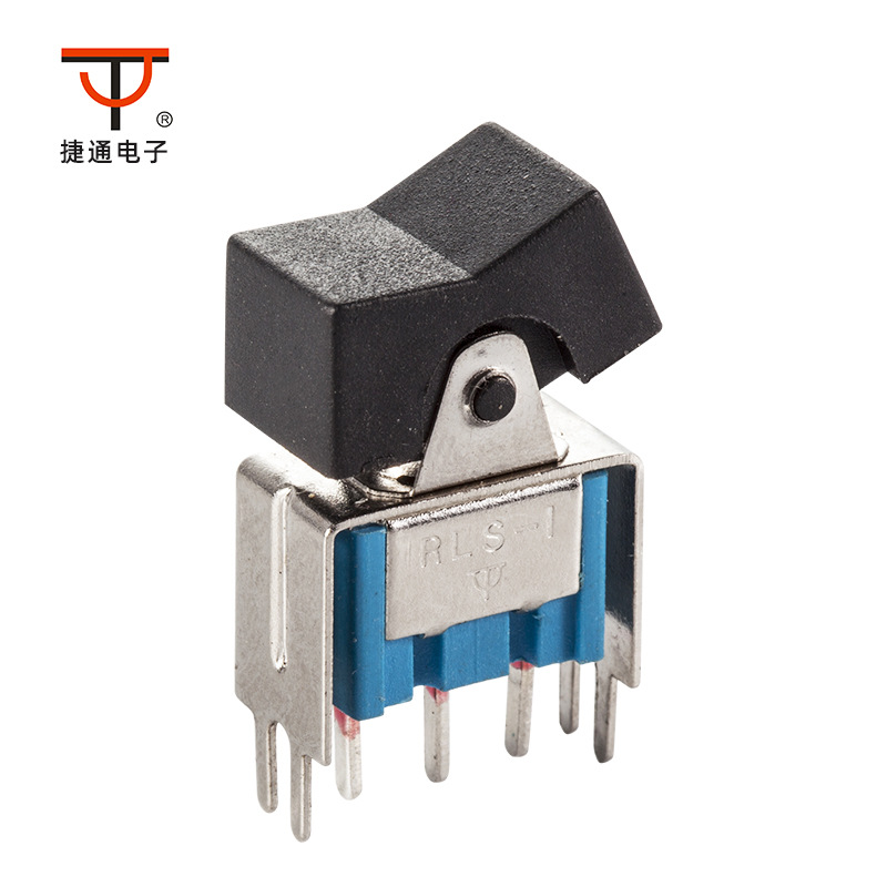 厂家供应小型迷你纽子开关 翘板式钮子开关 RLS-102-A2T摇臂开关