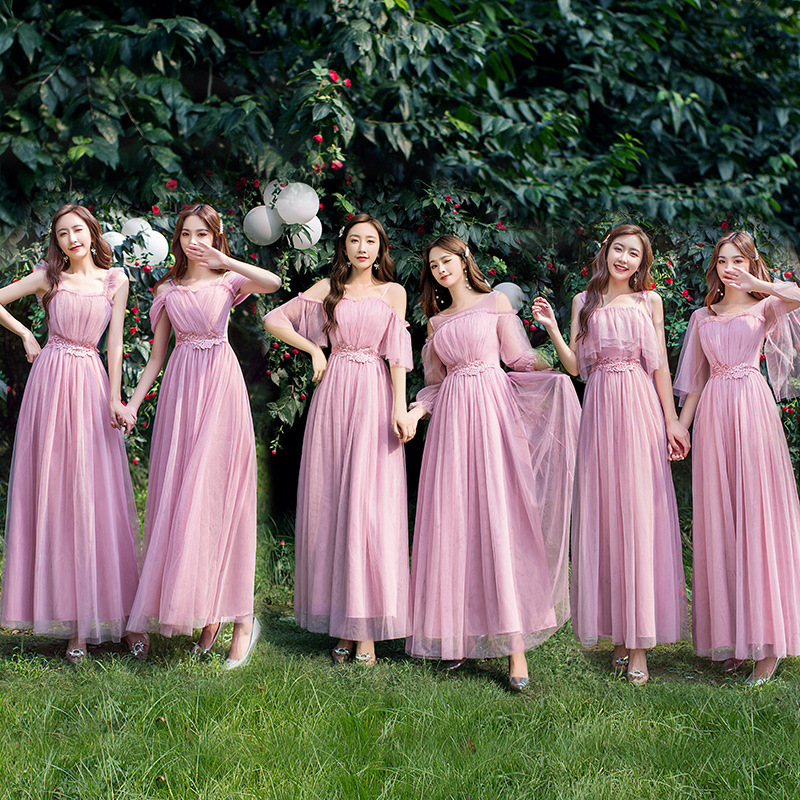 Champagne-Colored Long Bridesmaid Dresses 2026 New Style Bridesmaid Group Sister Dresses Host Dresses Elegant and Graceful Wedding Dresses for Women Champagne-Colored Long Bridesmaid Dresses 2026 New Style Bridesmaid Group Sister Dresses Host Dresses Elegant and Graceful Wedding Dresses for Women