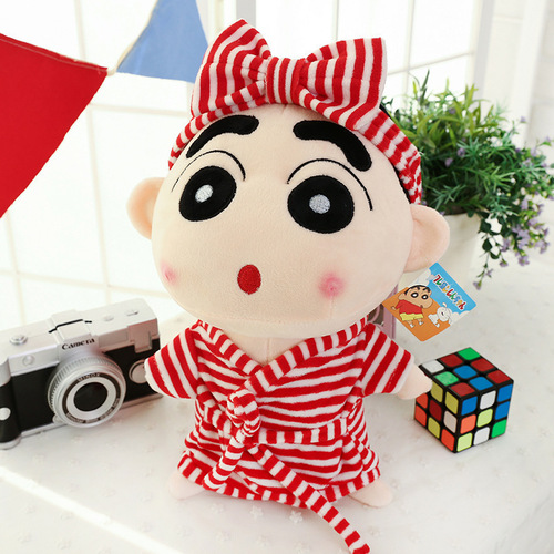 Factory direct sales cute cartoon plush toy pajamas crayon shin-chan pillow doll birthday gift
