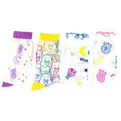 Foreign trade cross-border model cartoon ladies colorful cute girl mid-calf socks cotton bear four-color cotton socks
