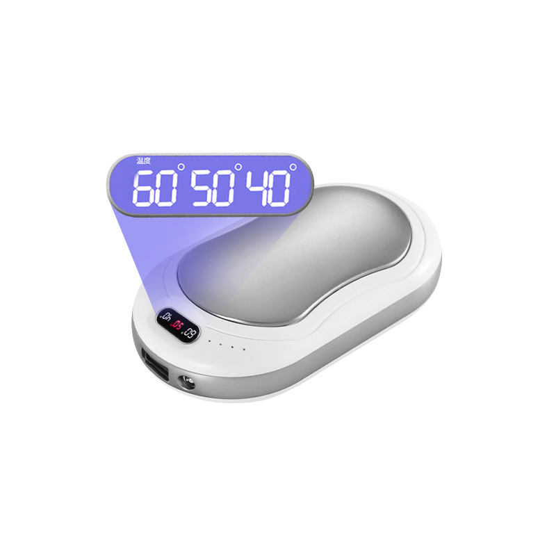 Banco de energía de doble uso nuevo USB con luz masaje mini calentador de mano fuente de alimentación móvil