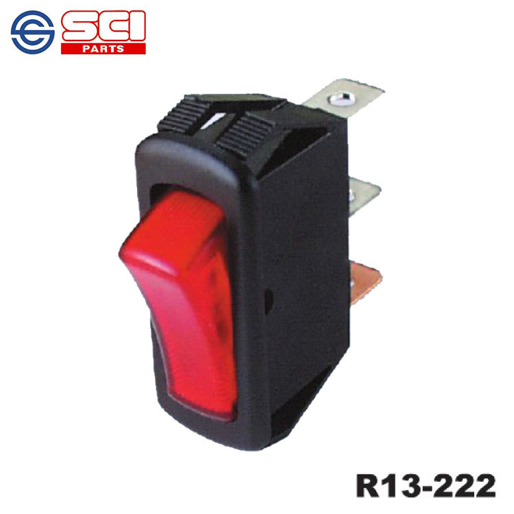新进SCI 船型开关带灯R13-222台湾原装进口开关10A 250V/16A 125V