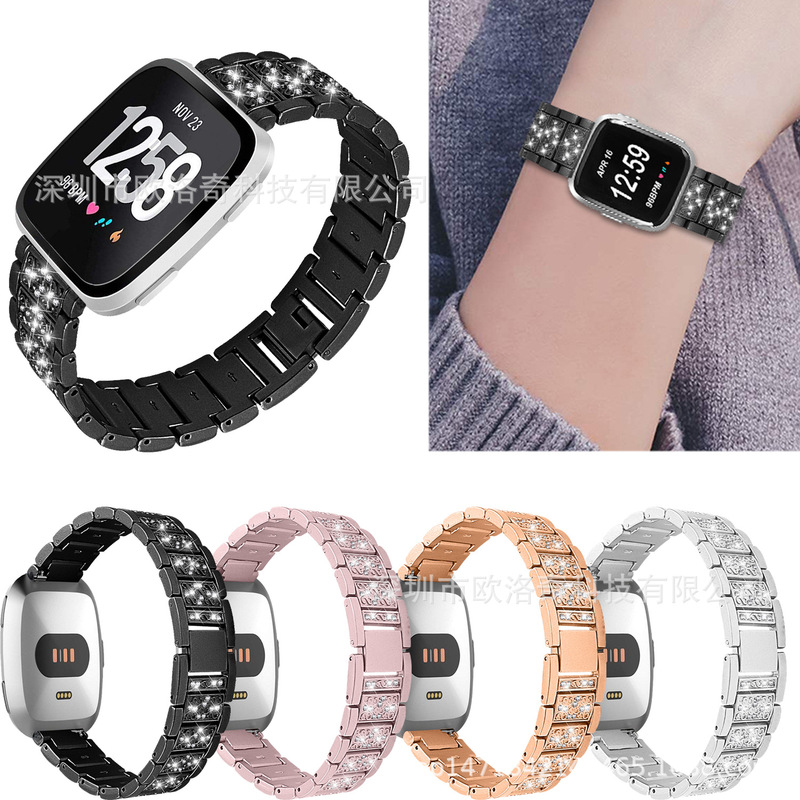 For Fitbit Versa lite/Versa 2 Metal Diamond Alloy Strap versa Watch Strap